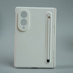 Matte Finish Case with Built-in Screen Protector For Samsung Galaxy Z Fold 8 | Full Hinge Protection & S Pen Holder