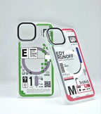Protective Apple iPhone Back Cover - iPhone HD Label Print Magsafe Case - Style 7