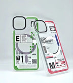 Protective Apple iPhone Back Cover - iPhone HD Label Print Magsafe Case - Style 2