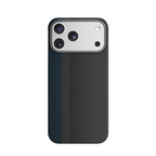 Protective Apple iPhone Back Cover - Genuine Kevlar Carbon Fibre Ultra Slim Case for iPhone 17 Pro (Black&White) - Style 9