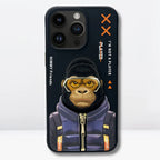 Nimmy Premium Embroidered Leather Case - Nimmy Cool winter Jacket & 3D Embroidery Case for iPhone 15 Series