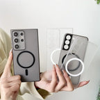 Samsung Galaxy S24 Ultra Paper Thin Case with MagSafe - Smoke Black Mobile Case by CoverMeUp - Style 9