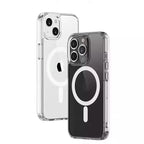 Protective Apple iPhone Back Cover - Premium Transparent Ultra Hybrid Mag Safe Compatible TPU & PC Back Case For iPhone - Style 2