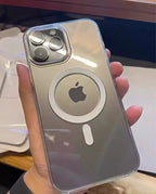 Protective Apple iPhone Back Cover - Premium Transparent Ultra Hybrid Mag Safe Compatible TPU & PC Back Case For iPhone - Style 4