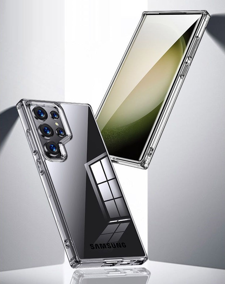 Samsung Galaxy S24 Ultra Rugged Ice Clear Shock Proof Case- Tranparent Mobile Case by CoverMeUp - Style 3