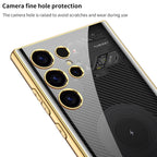 Samsung Galaxy S24 Ultra Original GKK Three Stipe Printed Super Shine Glass Case Mobile Case by CoverMeUp - Style 9