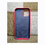 Protective Apple iPhone Back Cover - Liquid Silicon Velvet Touch Anti - Fingerprint Case for iPhone with metallic car logo - Style 2