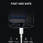 Protective Apple iPhone Back Cover - iPhone Type-C to Lightning Charging Cable - Style 13