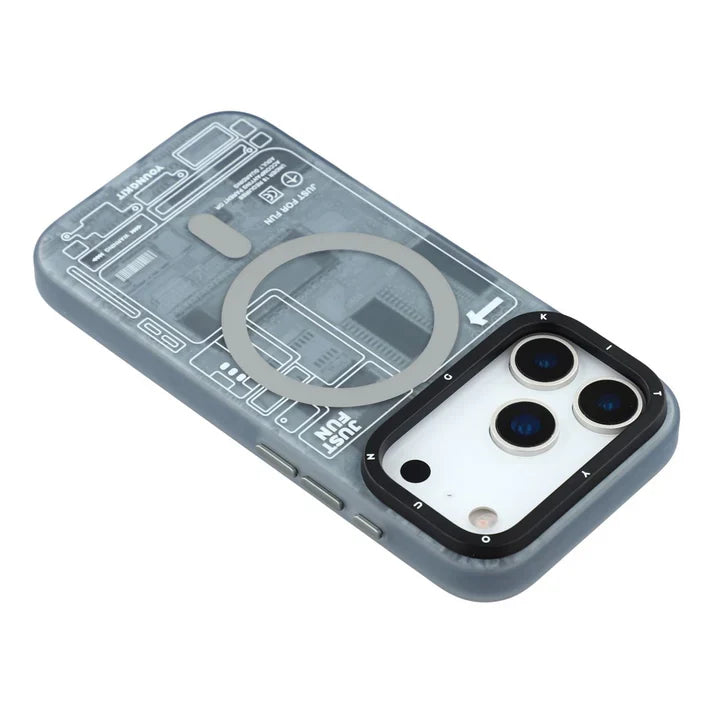 YOUNGKIT Technology Series Matte Finish Cover with Magsafe for iPhone 17 Pro Max / 18 Pro Max - Grey