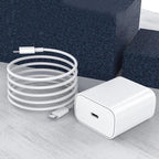 Protective Apple iPhone Back Cover - iPhone USB Type-C Power Adapter with Lightning Cable - Style 8
