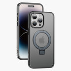 Protective Apple iPhone Back Cover - iPhone 15 Pro Max Case – MagSafe Compatible Matte Cover with Kickstand