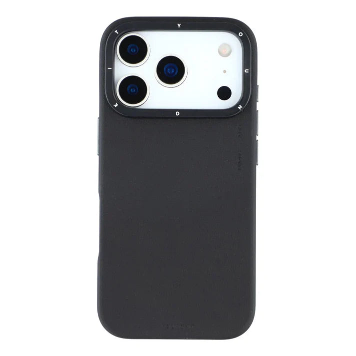 YOUNGKIT Matte Finish Leather Cover with Magsafe for iPhone 17 Pro (BLACK)