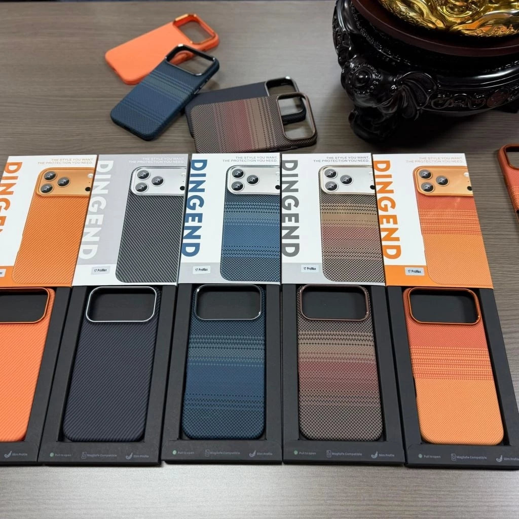 DINGEND SERIES KEVLAR CARBON CASE FOR IPHONE SERIES