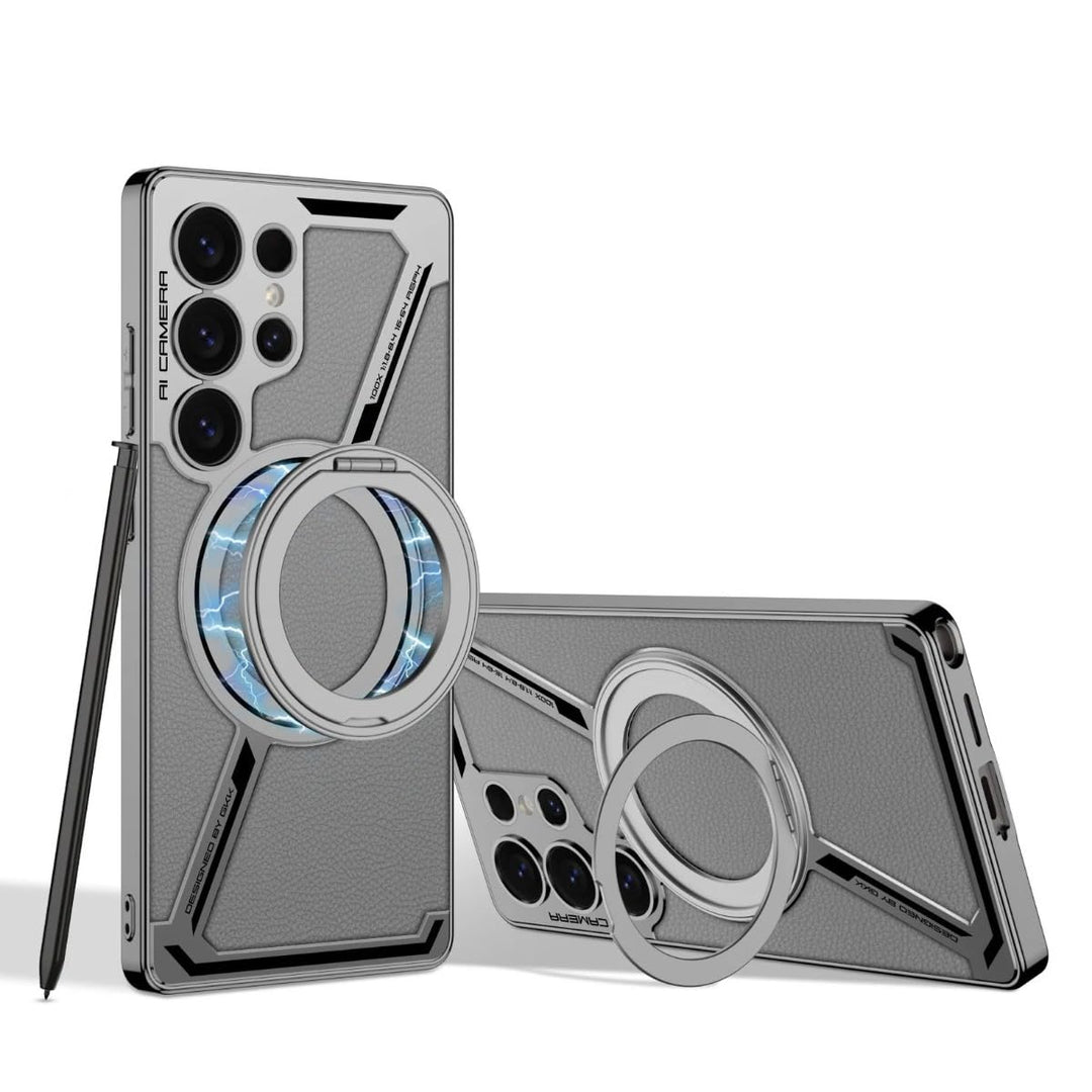 Samsung Galaxy S25 Ultra Luxe Armor Case with Magnetic 360° Ring & Magsafe Mobile Case by CoverMeUp - Style 3
