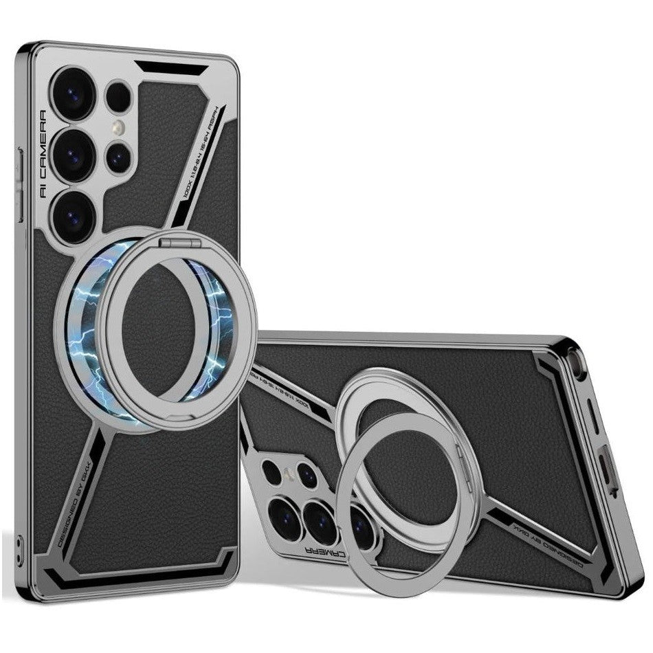 Samsung Galaxy S25 Ultra Luxe Armor Case with Magnetic 360° Ring & Magsafe Mobile Case by CoverMeUp