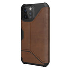 Protective Apple iPhone Back Cover - Metropolis Folio Flip Series Case for iPhone 13 Pro Max (BROWN)