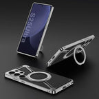 Samsung Galaxy S25 Ultra Luxe Armor Case with Magnetic 360° Ring & Magsafe Mobile Case by CoverMeUp - Style 4