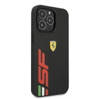 Protective Apple iPhone Back Cover - Car Logo Leather  Case for iPhone 14 Pro (Black) - Style 2