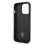 Protective Apple iPhone Back Cover - Car Logo Leather  Case for iPhone 14 Pro (Black) - Style 3