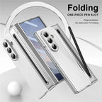 Samsung Galaxy Z Fold7 Plating Leather Case with Stylus & Glass Protection