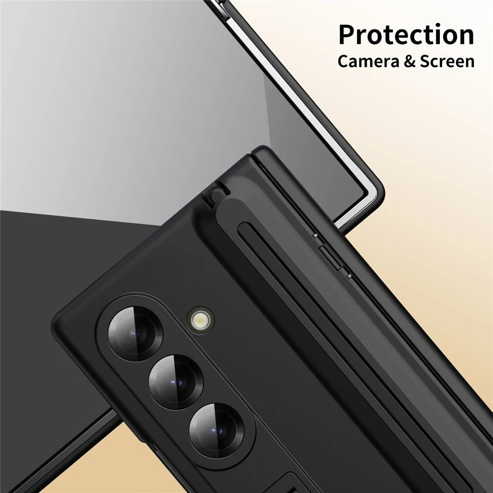Samsung Galaxy Z Fold7 S Pen Slider Case with Stand & Glass Protection