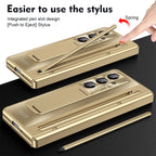 Samsung Galaxy Z Fold7 Electroplating Case with Stylus, Kickstand & Glass Protection