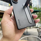 Samsung Galaxy Z Fold7 Leather Protective Shell Case Cover with Stand