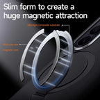 Samsung Z Fold8 Ultra SULADA Leather Case, S-View Window Magnetic Ring Holder Kickstand Cover with Magsafe