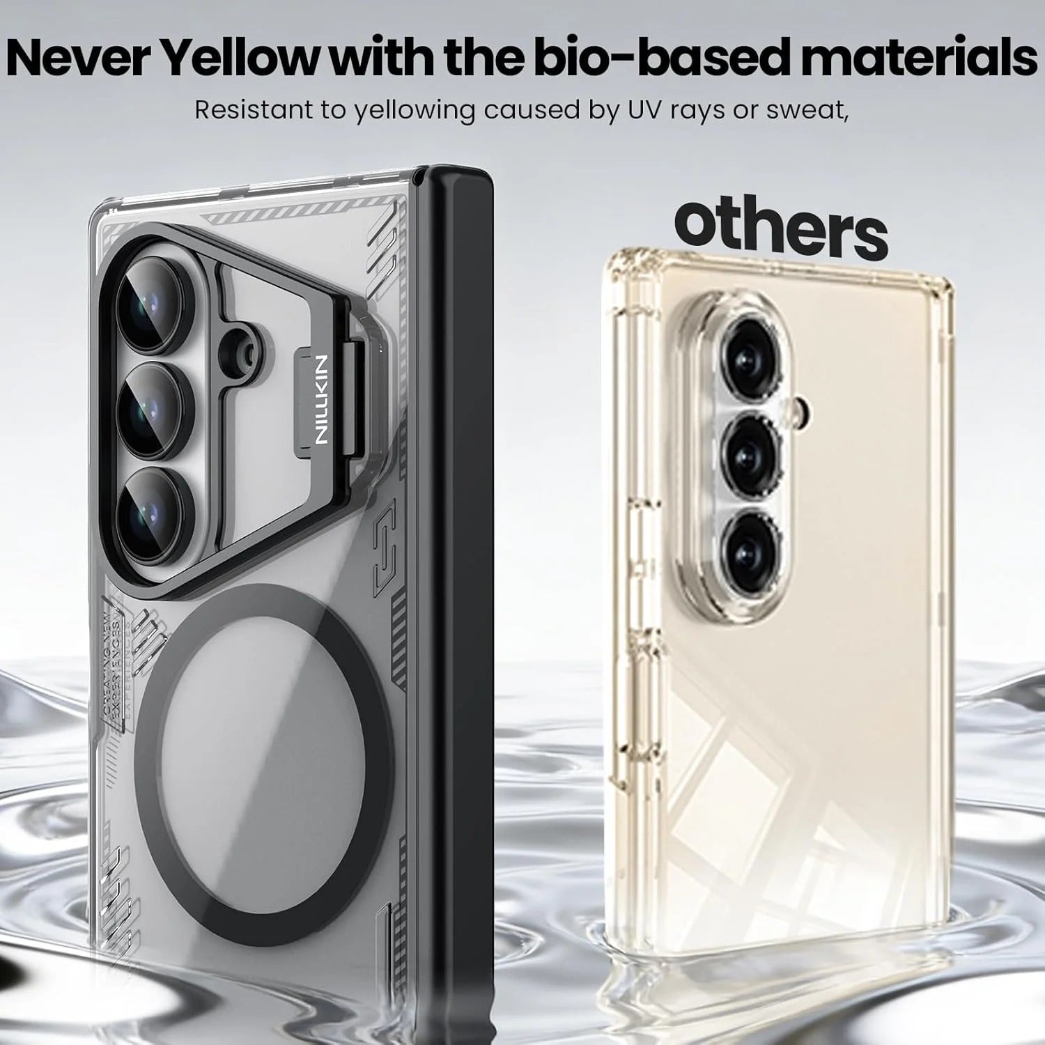 Samsung Z Fold8 Ultra Nillkin ICE-BLADE Series Corner Air Bags + Aluminum Camera Protect Stand Case with Magsafe