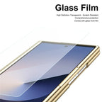 Samsung Galaxy Z Fold7 Plating Leather Case with Stylus & Glass Protection