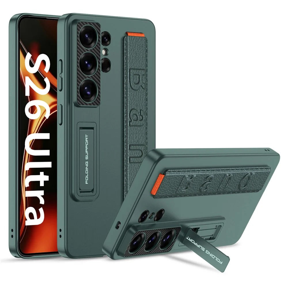 Samsung Galaxy S26 Ultra 5G GKK Mech Style Ultra-thin Folding PC Case with Camera Glass Protection Mobile Case by CoverMeUp - Style 7