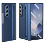 Samsung Galaxy Z Fold7 Plating Leather Case with Stylus & Glass Protection