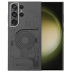 Samsung Galaxy S25 Ultra Carbon Case, SLIVA 600D Real Carbon Fiber Kevlar Cover with Magsafe - Black