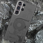 Samsung Galaxy S25 Ultra Carbon Case, SLIVA 600D Real Carbon Fiber Kevlar Cover with Magsafe - Black