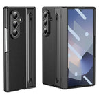 Samsung Galaxy Z Fold7 Plating Leather Case with Stylus & Glass Protection
