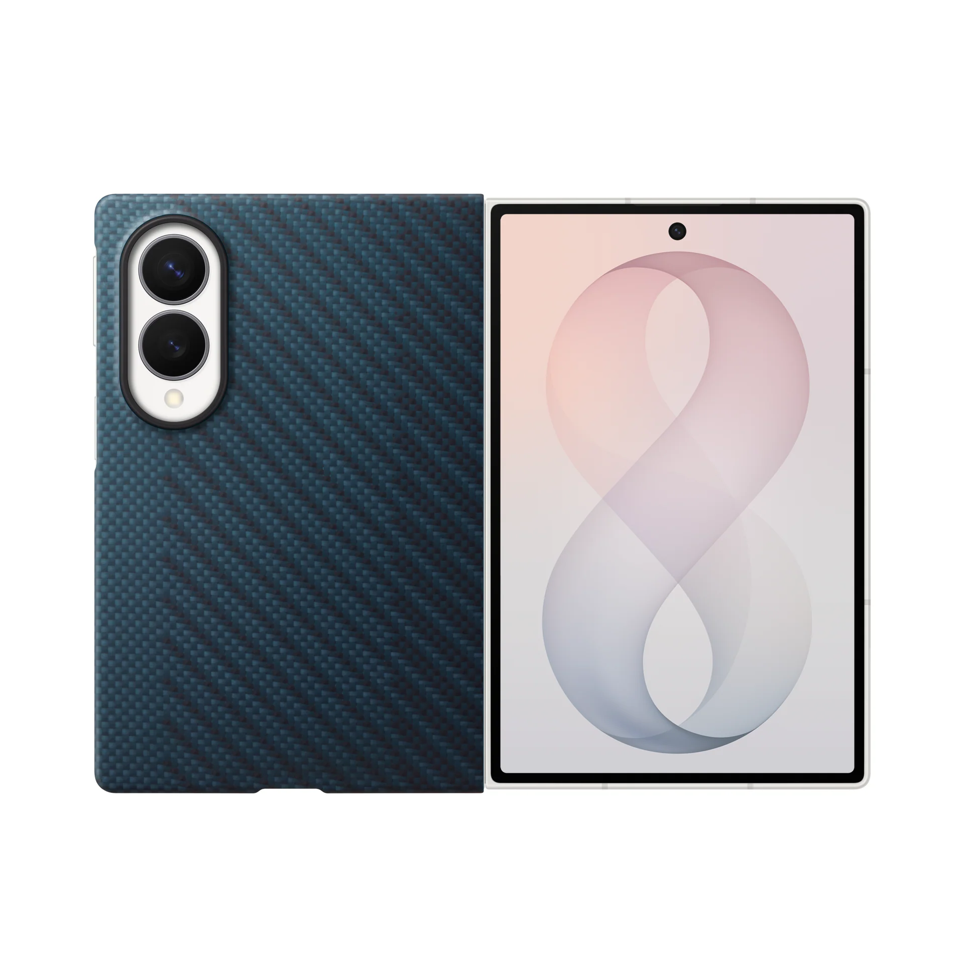 Samsung Z Fold8 Carbon Case, 0.8mm Slim Carbon Fiber Cover with Magsafe and Logo