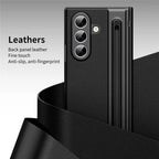 Samsung Galaxy Z Fold7 Plating Leather Case with Stylus & Glass Protection