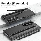 Samsung Galaxy Z Fold7 Plating Leather Case with Stylus & Glass Protection