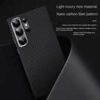 Samsung Galaxy S24 Ultra Slim Fit Carbon Pattern Case with Camera Protection - Black Mobile Case by CoverMeUp - Style 2