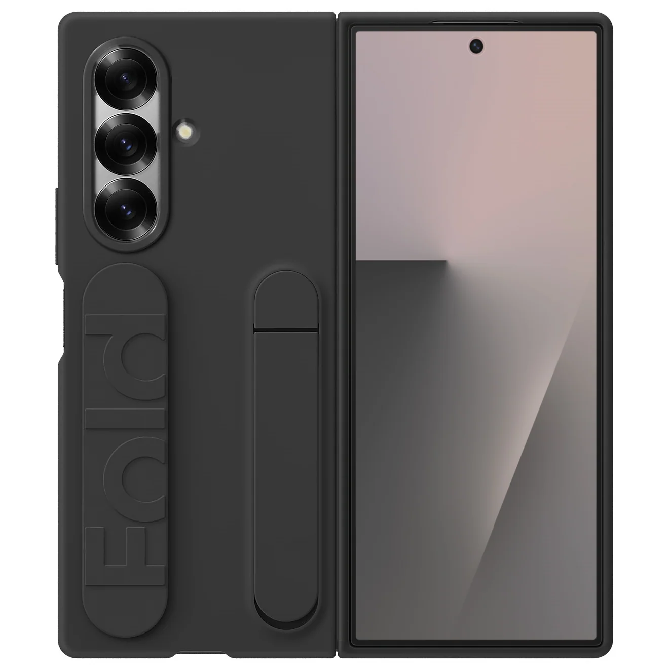 Samsung galaxy Z Fold7 Skin Feel Matte Case with Silicon Band & Stand