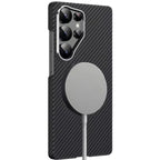Samsung Galaxy S26 Ultra Slim Lightweight Carbon Fiber Case with Magsafe - Black Mobile Case by CoverMeUp - Style 12