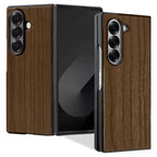 Samsung Galaxy Fold 7 Wooden Grain Pattern Case with Magsafe & Ring - Wooden