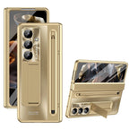 Samsung Galaxy Z Fold7 Electroplating Case with Stylus, Kickstand & Glass Protection