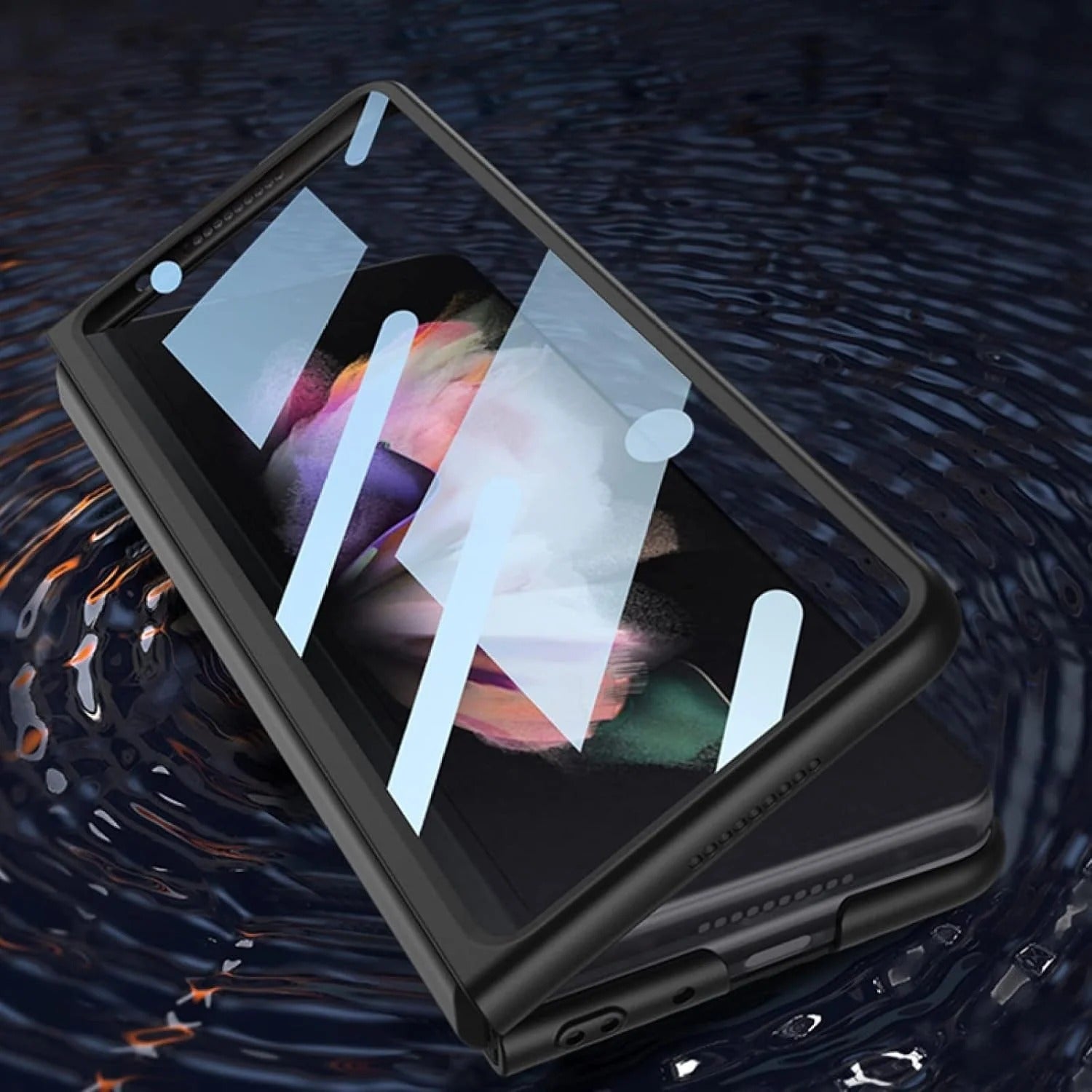 Samsung Galaxy Z Fold7 Skin Feel S Pen Case with Front Glass & Stylus