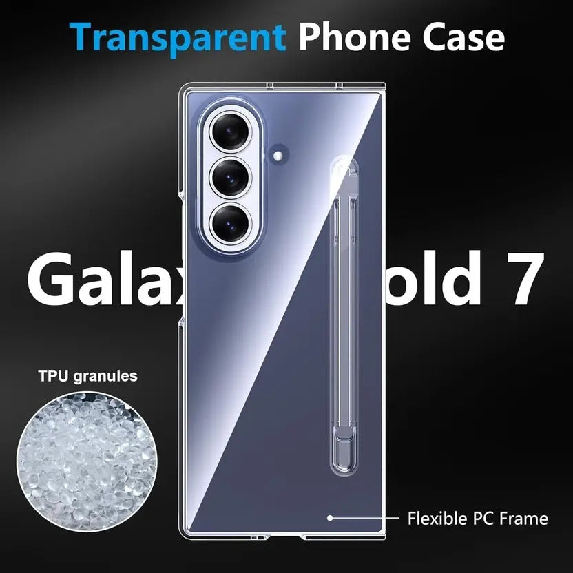 Samsung Galaxy Z Fold7 Cristal Clear Transparent Case with S Pen - Clear