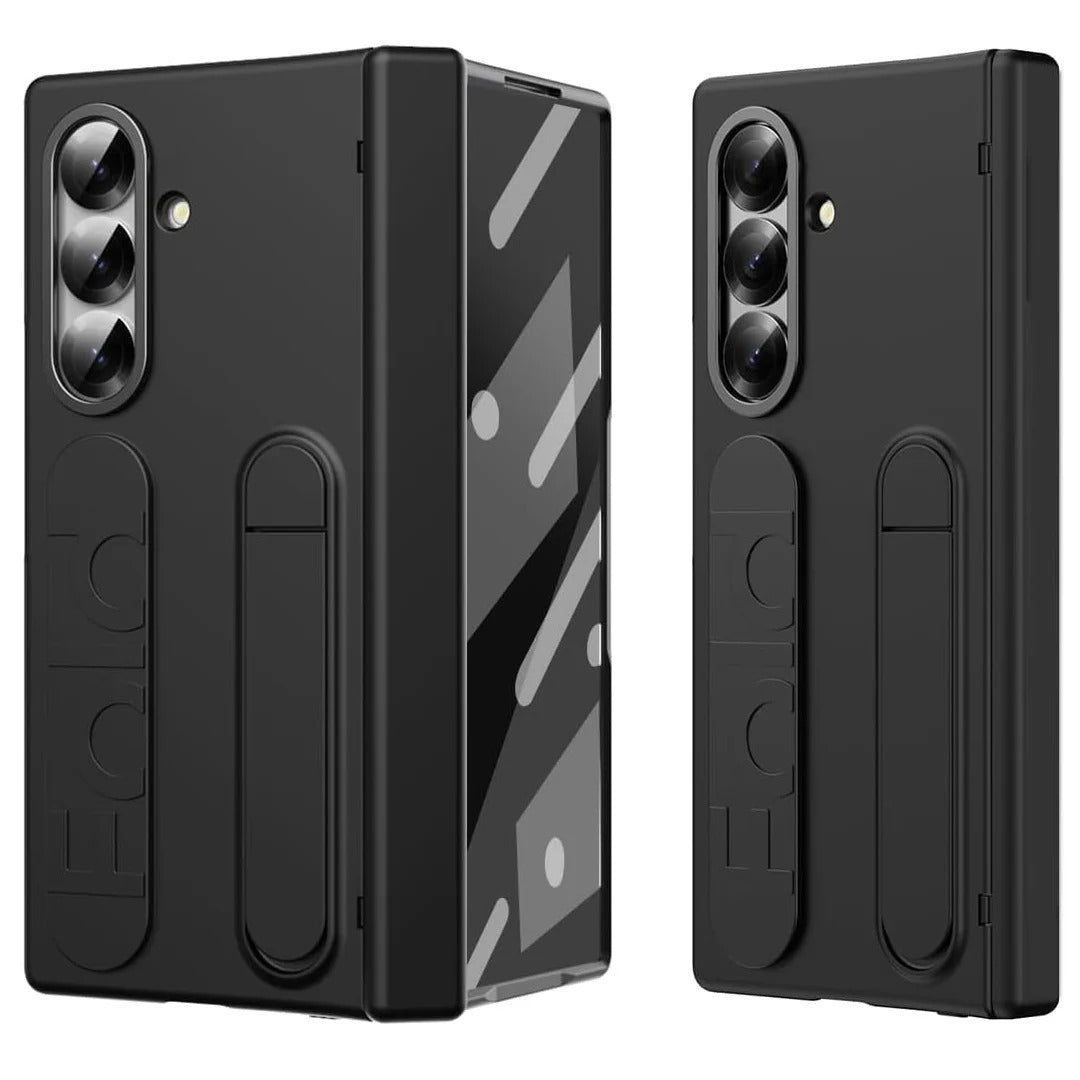 Samsung Galaxy Z Fold7 Skin Feel Case with Silicon Band, Stand & HInge Protection