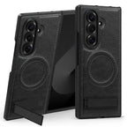 Samsung Galaxy Z Fold7 Leather Case with MagSafe & Kickstand