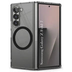 Samsung Galaxy Z Fold7 Cristal Clear Anti-Yellow Hard PC Magsafe Case - Smoke Black