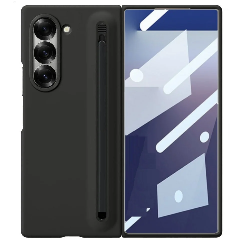 Samsung Galaxy Z Fold7 Skin Feel S Pen Case with Front Glass & Stylus