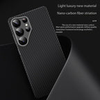 Samsung Galaxy S26 Ultra Slim Lightweight Carbon Fiber Case with Magsafe - Black Mobile Case by CoverMeUp - Style 3